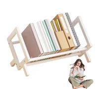 Générique Desktop Bookshelf - Tabletop Bookholder Organizer, Small Bookstand Rack | Compact Storage Shelf for Books CDs Documents, Design bookDisplay for Students Home Office Dorm Desk Use