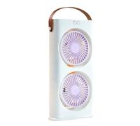 Générique Desktop Cooling Fan, 3-Speed Electric Fan, 6.1x2.17in Double-Head Design, Authentic 1200mah Battery Powered, Portable Lightweight Build for Dorm School Camping Use