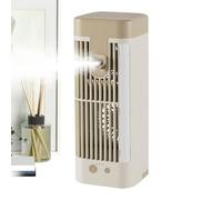 Générique Desktop Evaporative Air Cooler Fan - Portable USB Mini Mist Fan With Ice Cooling, 3 Wind Speeds, Night Light, Quiet Personal Air Conditioner For Bedroom Office Travel Camping