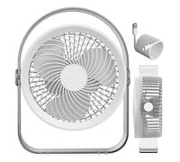 Générique Desktop Fan 5 Speeds Rechargeable Portable Cooler With Light