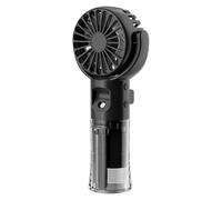 Générique Desktop Fan - Portable Misting Fan | for Travel Camping | USB Rechargeable Mini Desk Faen with Water Spray, 3 Speed Cooling Fain with LED Light for, Outdoor, Tent, Car, or Personal Use