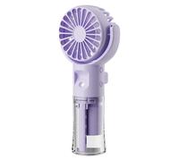 Générique Desktop Fan - Portable Misting Fan | for Travel Camping | USB Rechargeable Mini Desk Faen with Water Spray, 3 Speed Cooling Fain with LED Light for, Outdoor, Tent, Car, or Personal Use