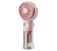 Générique Desktop Fan - Portable Misting Fan | for Travel Camping | USB Rechargeable Mini Desk Faen with Water Spray, 3 Speed Cooling Fain with LED Light for, Outdoor, Tent, Car, or Personal Use
