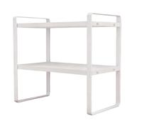 Générique Desktop Organizer Shelf - 2-Tier Modern Display Riser Accessory | 2-tier Desk Organizer Shelf For Home Bedroom Kitchen Countertop Office Dorm Book Room Decor Collectible Figurines