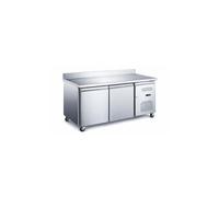 Générique Desserte Réfrigérée Positive 2 Portes 136 x 60 cm - Adossée - +2/+8°C - Inox - Snack
