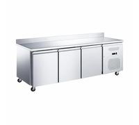 Générique Desserte Réfrigérée Positive Centrale 3 Portes 700 mm avec Dosseret - 417L