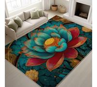 Générique Dessin Animé Cheval Tapiss de Fleur De Cerisier Fantastiques Doux Tapis Imprimé Tapis Lavable 140 cm x 200 cm, Tapis de Antidérapant pour Chambre Salle à Manger Bureau, Rose