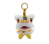 Générique Dessin animé Danse du Lion Porte-clés Lion Éveillé Année du Cheval Pendentif Style Chinois en Peluche Jouet Poupée Sac Chinois Suspendu Cadeau pour Le Nouvel an