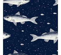 Générique Dessin Animé De Poisson Papier Peint Épaissir Mat Auto Adhésif 44x500 cm Résumé Océan Meubles Autocollants Amovible Comptoir Contact Papier Stickers Muraux pour Bains Salon Chambre