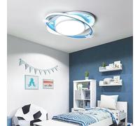 Générique Dessin animé pépinière plafonnier ovale bleu personnalité créative lampe for chambre d' filles garçons lumière Led éclairage(Dia45 cold white)