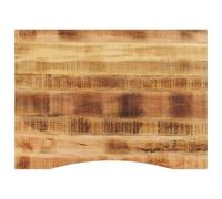 Générique Dessus de Bureau Courbe en manguier Massif Brut 110x80x2,5 cm, Plateau Table Bois Naturel pour Bureau, écriture, Ordinateur ou Salle à Manger