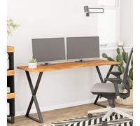 Générique Dessus de Bureau rectangulaire 160x50x2,5 cm en Bois Massif d'acacia, Plateau pour Table d'écriture ou Ordinateur, Bord incurvé Confortable, Surface Lisse Facile à Nettoyer