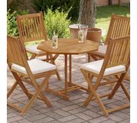 Générique Dessus de Table 80x80x2,5 cm octogonal Bois de Teck Massif,Meubles, Accessoires pour Tables, Plateaux de Table, Brun (Poids 8.1KG)