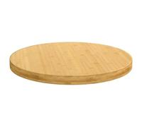 Générique Dessus de Table Bambou Ø70x4 cm | Plateau rond naturel, finition vernie, nettoyage facile, table basse, console, table d'appoint, chevet, matériau durable