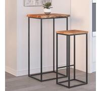 Générique Dessus de Table en Bois Massif d'acacia 40x40x2,5 cm rectangulaire à Bord Vivant Rustique, Plateau de Remplacement Polyvalent pour Table de Bar ou d'appoint, Surface Lisse Facile