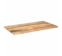 Générique Dessus de Table Rectangulaire 100x50x2,5cm Bois Massif Manguier | Bois massif manguier, plateau lisse, aspect rustique, base modulable, chiffon humide, salle à manger, usage commercial