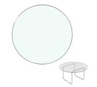 Générique Dessus De Table Rond Clair, Remplacement De Table en Verre Trempé, Dessus De Tables Verre Sécurisé De Rechange Salle À Manger Tables Basse(75CM(29.5in))