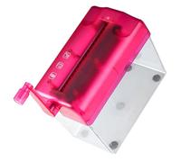 Générique Destructeur de Documents Manuel Compact Rouge Broyeur de Papier à Manivelle pour Bureau et Maison Outil Pratique pour Déchiquetage de Feuilles A4 Petit Destructeur de Documents