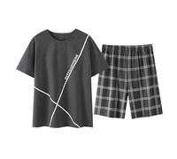 Générique d'été pour homme en coton à manches courtes ensemble de détente confortable et élégant idéal pour rester à la maison ou sortir