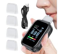 Générique Détecteur Alcool- Microprocesseur Stable | Analyseur Respiratoire Réutilisable + Auto-étalonnage, Plage Large | Testeur Électronique pour Randonnée & Camping