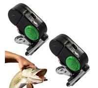 Générique Détecteur de Touche | Détecteur de Morsure avec Son et Lumière LED - 2 Pièces Équipement Réglable pour Eau Douce et Eau Salée Nuit
