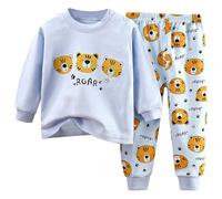 Générique Deux pièces Costume de Pyjamas pour Filles,Ensemble Pyjama Unisexe Ensembles Mignonne Enfants Colorier Classique vêtements Nuit d'automne Petites Filles et garçons