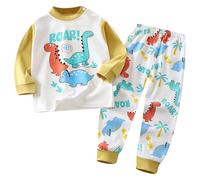 Générique Deux pièces Costume de Pyjamas pour Filles,Ensemble Pyjama Unisexe Ensembles Mignonne Enfants Colorier Classique vêtements Nuit d'automne Petites Filles et garçons