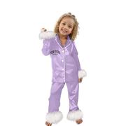 Générique Deux pièces Costume de Pyjamas pour Filles Pyjama Enfant Fille Joli vêtement Nuit imprimé Enfants Colorier Haut et Pantalon Manches Longues vêtements d'automne Idéal Printemps Automne