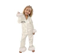 Générique Deux pièces Costume de Pyjamas pour Filles Pyjama Enfant Fille Joli vêtement Nuit imprimé Enfants Colorier Haut et Pantalon Manches Longues vêtements d'automne Idéal Printemps Automne