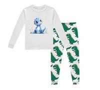 Générique Deux pièces Costume de Pyjamas pour Filles Tenue décontractée Impression Dessin animé Loungewear décontracté Col Rond Confortable Epais Hiver Chaud Petites et garçons