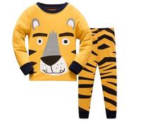 Générique Deux pièces Costume de Pyjamas pour Garçon AdolescentTenues Détente Ensemble Pyjama animé Enfants Colorier Manches Longues Restez au Chaud en Hiver Vêtements Nuit 3-9 Ans