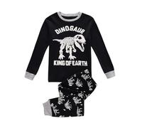 Générique Deux pièces Costume de Pyjamas pour Garçon Pyjama Enfant Garcon Fille Impression Dessin animé Doux Vêtement Nuit Col Rond Confortable vêtements d'automne Petites Filles et garçons