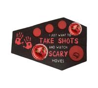 Générique d'horreur, de Porte- en Halloween Schnapps, en en à vin en Forme de Cercueil, Porte-greffe d'halloween Tray-Halloween-Schnappslasheber, Verres à vin a