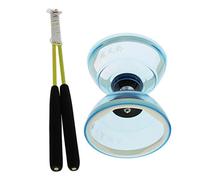 Générique Diabolo à Trois Roulements avec Bâtons et Ficelle Jouet de Coordinations œil-Main pour Enfants et Adultes, Bleu