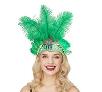 Générique Diadème Serre Tête Plumes et Paillettes Coiffe pour Costume de Mascarade Cosplay Costume pour Danseuse Brésilienne Costumes Déguisement Accessoire Soirée à Thème Party Sexy