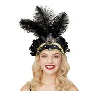Générique Diadème Serre Tête Plumes et Paillettes Coiffe pour Costume de Mascarade Cosplay Costume pour Danseuse Brésilienne Costume Déguisement Accessoire Soirée à Thème Party Sexy