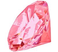 Générique Diamant Décoratif en Verre Couleur Rose- Presse-Papier - Diamètre 10cm
