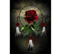 Générique Diamond Painting,5D Diamond Art Kits for Adults DIY Diamond Painting Rose Flower Gem Dots Drawing for Decoration Wall Home,Round Drill,20×30cm