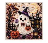 Générique Diamond Painting Adulte Kit DIY Perles Halloween - Broderie Diamant kit Complet Fantôme 3D en Peinture Diamond Painting Accessoires Déco Murale Maison Automne Cadeau Original Pour Fêtes