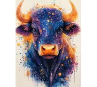 Générique Diamond Painting Bison Diamond Painting Adulte Animal, Peinture Diamant, 5D Broderie Diamant Activité Manuelle Adulte DIY Carré Strass Artisanat Kits pour Murale Décoration 30x40cm 8-P091
