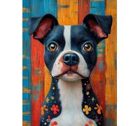 Générique Diamond Painting Chien, 5D Diamond Painting Adulte Grand Format Animal Kit Broderie Tableau Diamant Adulte Complet Carré, Diamant Point de Croix Peinture, Cadeau Femme 50x80cm G-IA52