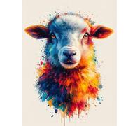 Générique Diamond Painting Mouton, 5D Diamond Painting Adulte Grand Format Animal Kit Broderie Tableau Diamant Adulte Complet Carré, Diamant Point de Croix Peinture, Cadeau Femme 50x80cm 9-7582