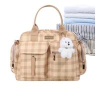 Générique Diaper Bag - with Handle Small Stylish Plaid Storage Luggage