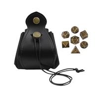 Générique Dice Bag, Artificial Leather Drawstring Organizer, Multi-Functional Jewelry Container, Compact Board Game Prop Storage, Portable Card Holder for Girls Teens Students