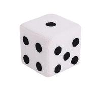 Générique Dice Footstool, Small Square Ottoman Seat, 7.87x7.x7.87 inches Soft Washable Foot Stool for Living Room, Entryway, Shoe Changing, Bedroom, Nursery Compact Sitting Cube