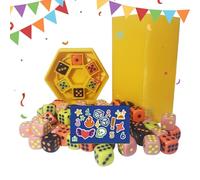 Générique Dice Games Families, Fast Paced Dice Board Game, 2.99x2.99x5.98 inches Indoor Activity Travel Entertainment for Kids, Teens, Girls, Classroom, Camping, School, Picnic, Parties Nights