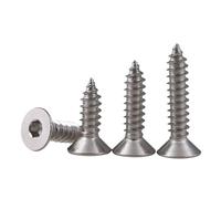 Générique Différentes Tailles Vis à Douille hexagonale M3 de 3mm, boulons à tête Plate, vis autotaraudeuse Allen fraisée(M3 X 6mm-50pcs)
