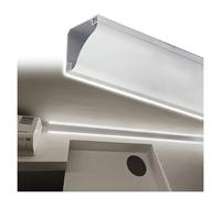 Générique Diffuseur de Bande LED en Aluminium avec Couvercle bombé Opaque, profilé Lumineux linéaire de 9 m (29,5 pi) pour armoires et escaliers, Installation Facile, améliore l'éclairage ambiant