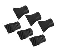 Générique Diffuseur Design Portable 6 Pièces Sèche-cheveux pour en Plastique Noir Répartition Chaleur Accessoire pour Coiffage à Domicile Voyage