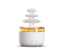 Générique Diffuseur d'Huiles Essentielles LED, Humidificateur Ultrasonique USB, Cylindrique 18cm, Aromathérapie Bureau et Maison, 120ml, Lumières Multicolores, Arrêt Automatique